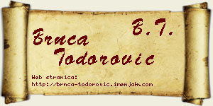 Brnča Todorović vizit kartica